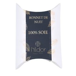 Nildor Bonnet de Nuit en Soie Rose Poudré - Protège les cheveux et limite les frisottis
