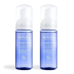 Melvita Bouquet Floral Mousse Nettoyante Éclat Visage Bio - 2 x 150ml