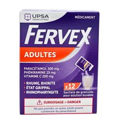 Fervex Adultes Classique - 12 Sachets de granulés pour solution buvable