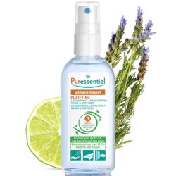 Puressentiel Assainissant Lotion Spray Antibactérien Mains & Surfaces 80 ml – Format poche double usage