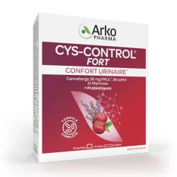 Arkopharma Cys-Control Fort Microbiotiques 10 sachets + 5 sticks à diluer - Confort urinaire
