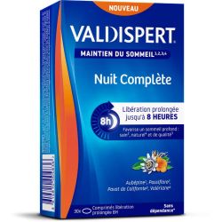 Valdispert Nuit Complète - 30 Comprimés - Favorise le Sommeil Profond, Sain, de Qualité