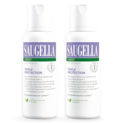 Saugella Triple Protection Soin Lavant Intime Inconforts intimes - 2 x 250 ml - Nettoyant doux et apaisant