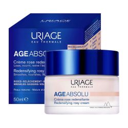 Uriage Age Absolu Crème Rose Redensifiante - 50 ml - Soin Anti-Âge Global Jour Éclat et Fermeté