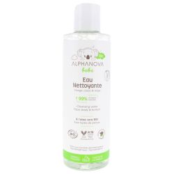 Alphanova Bébé Eau Nettoyante Bio - 200 ml - Nettoie en douceur la peau des tout-petits
