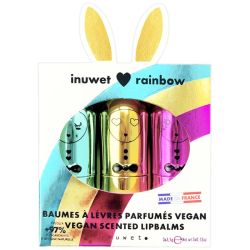 Inuwet Coffret Trio Baumes à Lèvres Rainbow - 3 Baumes à Lèvres - Hydratation gourmande et protection naturelle