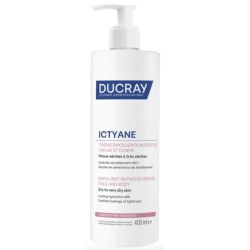 Ducray Ictyane Crème Émolliente Nutritive Visage et Corps 400ml – Hydratation intensive
