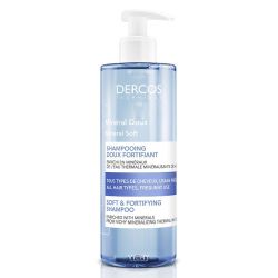 Vichy Dercos Shampoing Minéral Doux - 400 ml - Tous Types de Cheveux