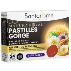 Santarome Manuka Royal Pastilles Gorge 24 Pastilles à Sucer – Confort et immunité