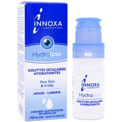 Innoxa Hydralose Gouttes Oculaires Hydratantes - 10 ml - Soulage la sécheresse et l’irritation des yeux