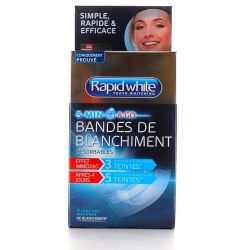 Rapid White Express 5 Minutes Bandes de Blanchiment Dentaire - Pour des Dents plus Blanches en 5 Jours - 14 Sachets