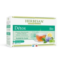 Herbesan Infusion Bio Détox - Saveur Citron, 20 sachets