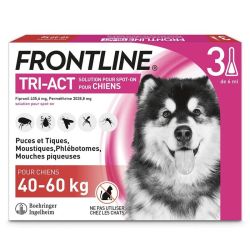 Frontline Tri-Act Spot-On Chiens 40-60 kg - 3 Pipettes