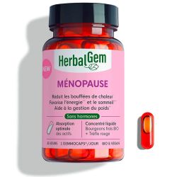 Herbalgem Gemmocaps Ménopause - Réduit les Bouffées de Chaleur - 30 capsules