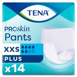 TENA ProSkin Pants Plus - Taille XXS - 14 Protections - Fuites Urinaires Modérées à Fortes
