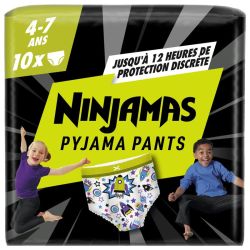 Pampers Ninjamas Sous-Vêtement de Nuit Absorbant Garçon 4-7 Ans – Discrétion et protection