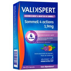 Valdispert Sommeil 4 Actions 1,9mg - 40 comprimés orodispersibles - Endormissement en 1 minute