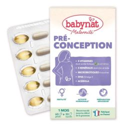 Babybio Babynat Maternité Préconception Cure de 1 mois – soutient la fertilité et prépare idéalement l'organisme à la grossesse