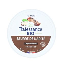 Natessance Bio Beurre de Karité Corps et cheveux 100 g - Nourrit et répare la peau et les cheveux