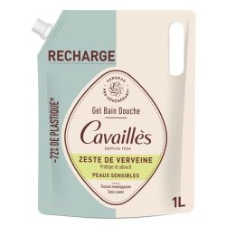 Cavaillès Gel Bain Douche Zeste de Verveine Peaux Sensibles - Éco-recharge 1 Litre