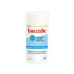 Baccide Lingettes Désinfectantes Mains et Surfaces - 100 Lingettes