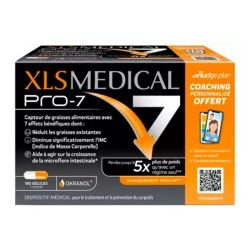 XLS Medical Pro-7 - Aide à la Perte de Poids - Réduit les Graisses Existantes - 180 Gélules