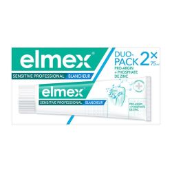 Elmex Sensitive Professional Blancheur - Lot de 2 x 75 ml - Dents Sensibles et Éclat Naturel