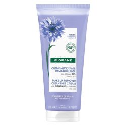 Klorane Crème Nettoyante Démaquillante - Au Bleuet Bio - Douce et Efficace - 200 ml