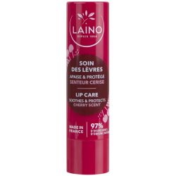 Laino Stick Soin des Lèvres - 4g - Senteur : Cerise - Répare, protège et adoucit les lèvres