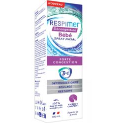 Respimer Décongestion Bébé Spray Nasal - 100 ml - Décongestionne le nez bouché dès 2 mois