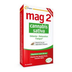 Mag2 Cannabis Sativa - 30 Comprimés - Détente et relaxation, réduit la fatigue