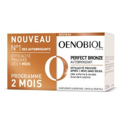 Oenobiol Perfect Bronz Autobronzant - Lot de 2 x 30 Capsules - Hâle Uniforme et Progressif