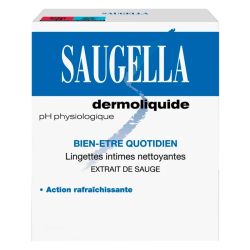 Saugella Dermoliquide Lingettes intimes - 10 lingettes - Fraîcheur et hygiène au quotidien