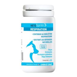 Vetoform Respiration Chat et Chien Soutien Respiratoire - 30 Comprimés