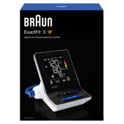 Braun ExactFit 3 Tensiomètre à Bras BUA6150 - Brassard Intelligent avec Grand Écran - 1 pièce