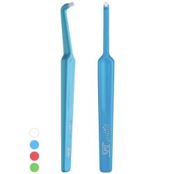TePe Compact Tuft Brosse à Dents - 1 unité - Coloris Aléatoire - Nettoyage de précision des zones difficiles