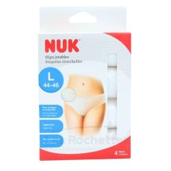 NUK 4x Slips Jetables Taille L 44-46 - Pour le séjour en maternité, hygiéniques