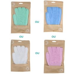 Estipharm  Paire de Gants Exfoliants - Accessoire soin de beauté gommage corps pour une peau douce et nette - Coloris Aléatoire
