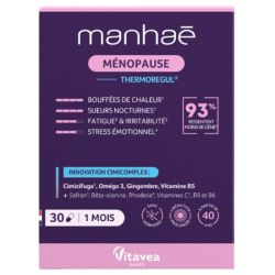 Manhaé Ménopause ThermoRegul 30 Gélules – Confort et bouffées de chaleur