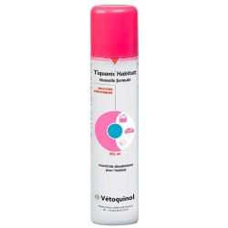 Vetoquinol Tiquanis Spray Insecticide - Pour l'Habitat - Lutte Contre les Nuisibles - 405ml