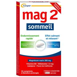Mag2 Sommeil 30 comprimés - Sommeil rapide, sérénité et relaxation