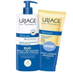 Uriage Xémose Baume Oleo-Apaisant 500ml + Huile Lavante 200ml - Peaux Sèches Atopiques