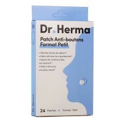 Dr Herma Patch Anti-Boutons - Pour Peau Acnéique - Format Petit 12 x 12 mm - 24 Patches