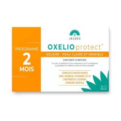 Jaldes Oxelio Protect Solaire Peau Claire et Sensible - 60 Capsules - Accompagne votre peau tout au long de l'exposition au soleil
