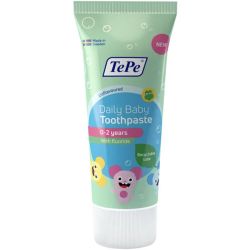 TePe Daily Baby Dentifrice Avec Fluor - De 0 à 6 ans - 50ml - Goût Neutre - Protection anti-caries
