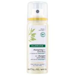 Klorane Shampoing Sec Extra-Doux - Tous Types de Cheveux - Nettoie en Douceur - 50 ml