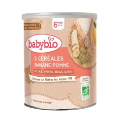 Babybio 5 Céréales Banane Pomme 6 mois et plus - 220g