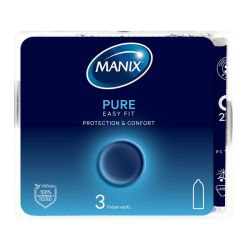 Manix Pure Easy Fit 3 préservatifs - Protection & confort, boîte en plastique