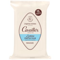 Cavaillès Lingettes Intimes Protecteur 15 Lingettes – Fraîcheur nomade et antibactérien