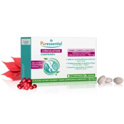 Puressentiel Circulation 60 Comprimés – Protège, soutient le système veineux et soulage les jambes lourdes